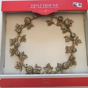 Opalhouse Gold Cast Metal Pumpkin Floral Wreath